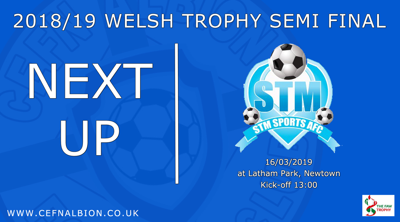 Welsh Trophy Semi Final will be at Latham Park 16/03/19