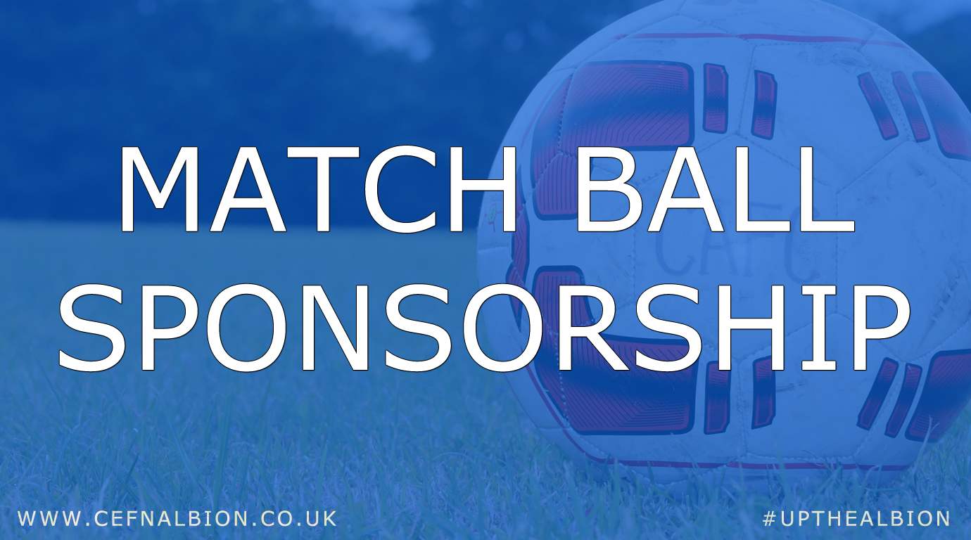 Available match day ball sponsorship for just £25