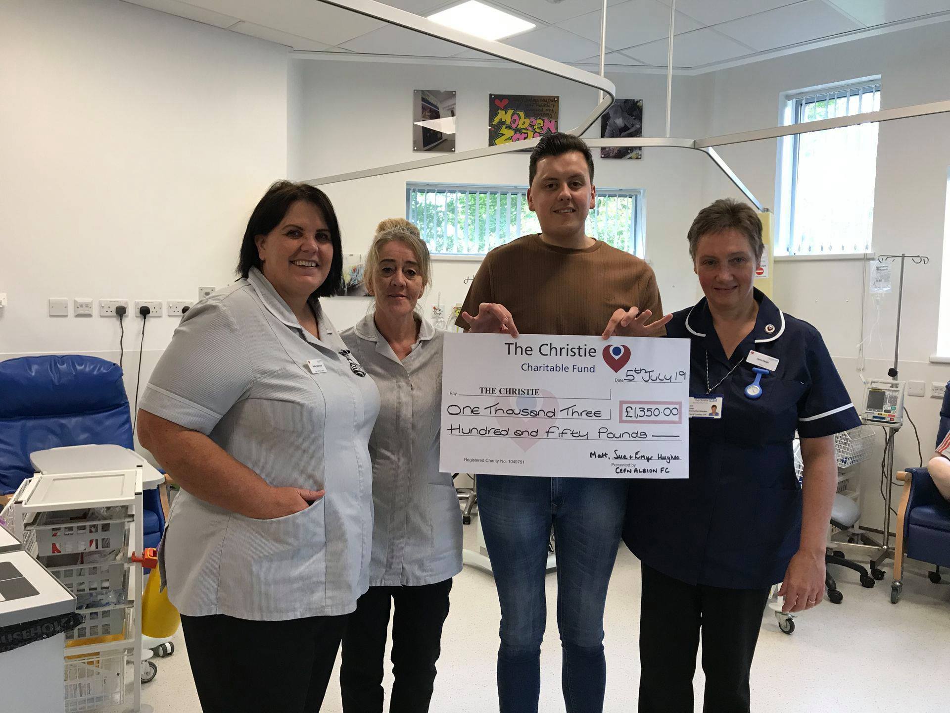 Alder Hey and the Christie hospitals benefit from a successful charity gig organised by Cefn Albion